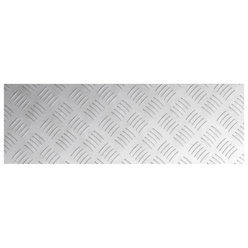 Stopień Prostokątny 2 pcs Srebrny 60 x 20 cm Aluminium