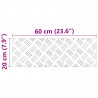 Stopień Prostokątny 2 pcs Srebrny 60 x 20 cm Aluminium