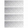 Stopień Prostokątny 4 pcs Srebrny 60 x 20 cm Aluminium
