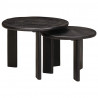 Nesting Stoły Kawowe 2 pcs Biały Drewno z mango