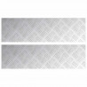 Stopień Prostokątny 2 pcs Srebrny 70 x 20 cm Aluminium