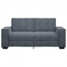 Sofa 2-osobowa, ciemnoszary, 180x78x84 cm, tapicerowana aksamitem