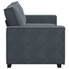 Sofa 2-osobowa, ciemnoszary, 180x78x84 cm, tapicerowana aksamitem