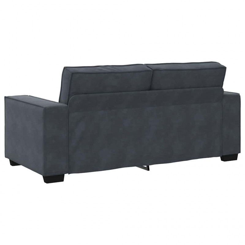 Sofa 2-osobowa, ciemnoszary, 180x78x84 cm, tapicerowana aksamitem