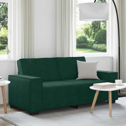 Sofa 2-osobowa, ciemnozielona, 180x78x84 cm, tapicerowana aksamitem