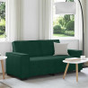 Sofa 2-osobowa, ciemnozielona, 180x78x84 cm, tapicerowana aksamitem