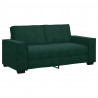 Sofa 2-osobowa, ciemnozielona, 180x78x84 cm, tapicerowana aksamitem
