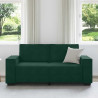 Sofa 2-osobowa, ciemnozielona, 180x78x84 cm, tapicerowana aksamitem