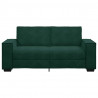 Sofa 2-osobowa, ciemnozielona, 180x78x84 cm, tapicerowana aksamitem