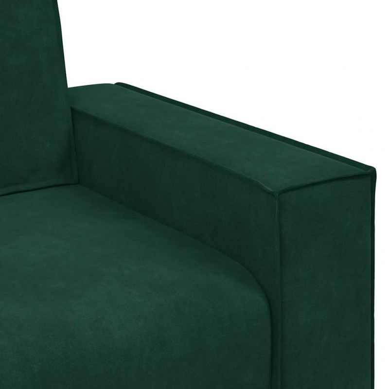 Sofa 2-osobowa, ciemnozielona, 180x78x84 cm, tapicerowana aksamitem
