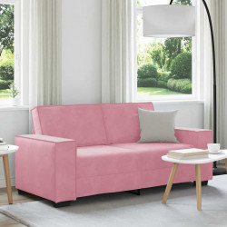 Sofa 2-osobowa, różowy, 180x78x84 cm, tapicerowana aksamitem