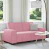 Sofa 2-osobowa, różowy, 180x78x84 cm, tapicerowana aksamitem