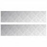 Stopień Prostokątny 2 pcs Srebrny 80 x 20 cm Aluminium