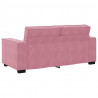 Sofa 2-osobowa, różowy, 180x78x84 cm, tapicerowana aksamitem