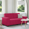 Sofa 2-osobowa, winna czerwień, 180x78x84 cm, tapicerowana aksamitem