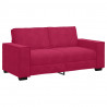 Sofa 2-osobowa, winna czerwień, 180x78x84 cm, tapicerowana aksamitem