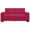Sofa 2-osobowa, winna czerwień, 180x78x84 cm, tapicerowana aksamitem
