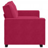 Sofa 2-osobowa, winna czerwień, 180x78x84 cm, tapicerowana aksamitem