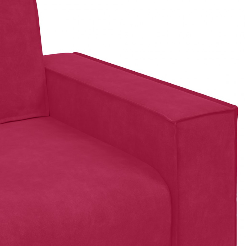 Sofa 2-osobowa, winna czerwień, 180x78x84 cm, tapicerowana aksamitem