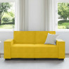 Sofa 2-osobowa, żółta, 180x78x84 cm, tapicerowana aksamitem