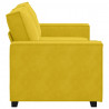 Sofa 2-osobowa, żółta, 180x78x84 cm, tapicerowana aksamitem