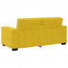 Sofa 2-osobowa, żółta, 180x78x84 cm, tapicerowana aksamitem