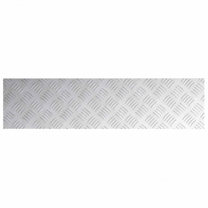 Stopień Prostokątny 2 pcs Srebrny 80 x 20 cm Aluminium
