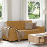 Sofa 2-osobowa, brązowa, 180x78x84 cm, tapicerowana aksamitem