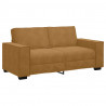 Sofa 2-osobowa, brązowa, 180x78x84 cm, tapicerowana aksamitem