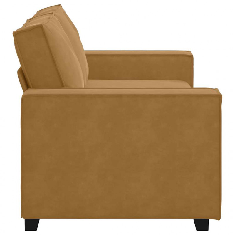Sofa 2-osobowa, brązowa, 180x78x84 cm, tapicerowana aksamitem