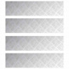 Stopień Prostokątny 4 pcs Srebrny 80 x 20 cm Aluminium