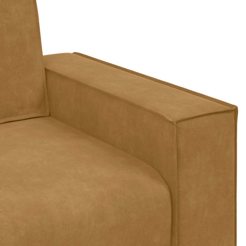 Sofa 2-osobowa, brązowa, 180x78x84 cm, tapicerowana aksamitem