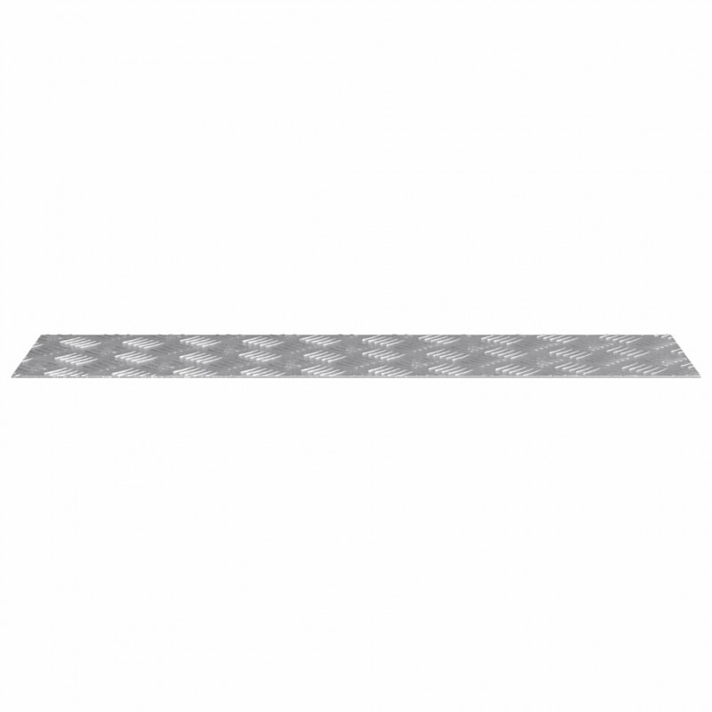 Stopień Prostokątny 4 pcs Srebrny 80 x 20 cm Aluminium