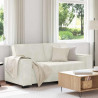 Sofa 2-osobowa, kremowy, 180x78x84 cm, tapicerowana aksamitem