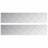 Stopień Prostokątny 2 pcs Srebrny 90 x 20 cm Aluminium