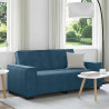 Sofa 2-osobowa, niebieski, 180x78x84 cm, tapicerowana aksamitem