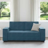 Sofa 2-osobowa, niebieski, 180x78x84 cm, tapicerowana aksamitem