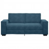 Sofa 2-osobowa, niebieski, 180x78x84 cm, tapicerowana aksamitem