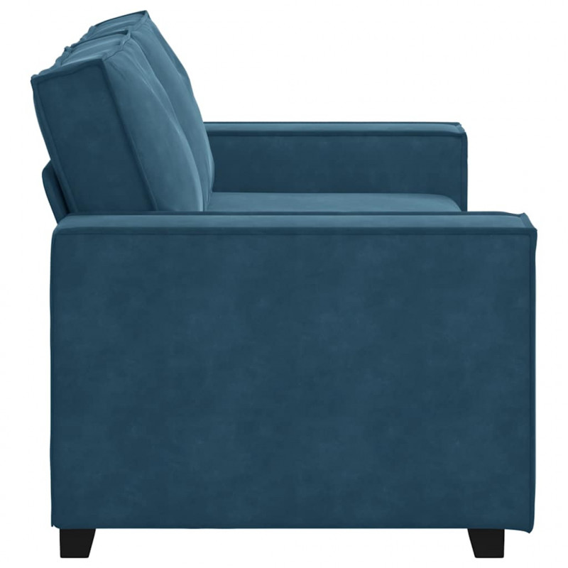 Sofa 2-osobowa, niebieski, 180x78x84 cm, tapicerowana aksamitem