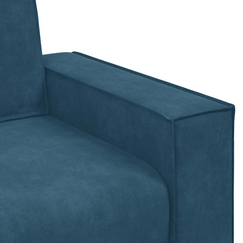 Sofa 2-osobowa, niebieski, 180x78x84 cm, tapicerowana aksamitem