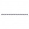 Stopień Prostokątny 4 pcs Srebrny 90 x 20 cm Aluminium