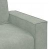 Sofa 3-osobowa, jasnoszara, 220x78x84 cm, tapicerowana aksamitem