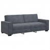 Sofa 3-osobowa, ciemnoszara, 220x78x84 cm, obita aksamitem