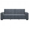 Sofa 3-osobowa, ciemnoszara, 220x78x84 cm, obita aksamitem