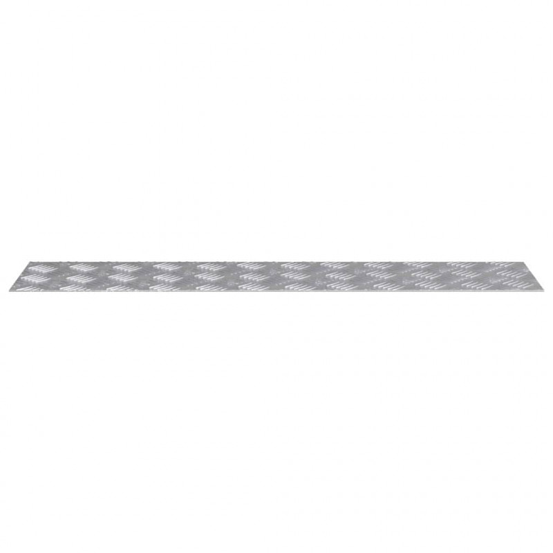 Stopień Prostokątny 2 pcs Srebrny 90 x 20 cm Aluminium