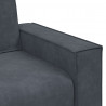 Sofa 3-osobowa, ciemnoszara, 220x78x84 cm, obita aksamitem
