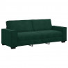 Sofa 3-osobowa, ciemnozielony, 220x78x84 cm, obita aksamitem