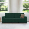 Sofa 3-osobowa, ciemnozielony, 220x78x84 cm, obita aksamitem