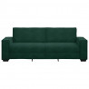 Sofa 3-osobowa, ciemnozielony, 220x78x84 cm, obita aksamitem