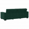 Sofa 3-osobowa, ciemnozielony, 220x78x84 cm, obita aksamitem